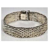 Sterling Silver Woven Mesh Bracelet