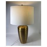 Hammered Antiqued Brass Lamp