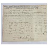 1886 Tax Receipt Treasurer's Office In LaPorte IN