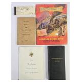 1920's-1945 Railroad Guides, Booklets & Menu
