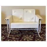 Art Deco Crosley Bates Metal Loveseat Glider