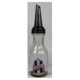 Huffman Oil Dayton OH 1Qt. Station Bottle & Spout