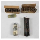 Civil War Cartridge, WWII Clip, Ammunition (4)