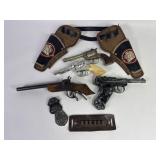 Young Buffalo Bill, Lone Star + Toy Cap Guns +