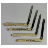 Shrade + Swiftï¿½s Sausage Advertising Knives (4)