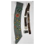 Girl Scouts Sash, Belt, & Buckle (3)