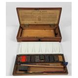 Victorian Era Mahogany Watercolor Paint Set