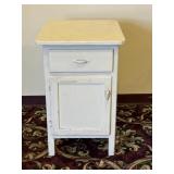 Antique Wood & Metal Top Kitchen Cabinet