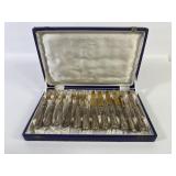 Gold & Silver Plate 12 Pc. Dessert Flatware Set