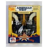 American West Double Holster Cap Pistol Set NEW