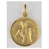14k Italian St. Dismas The Good Thief Pendant