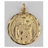14k Saint Joseph Medal Pendant