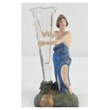 Cast Iron Chicago Masonic Temple Nude Lady Vase