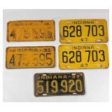 1931-1947 Indiana License Plates (5)