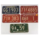 1960-1965 Indiana License Plates (5)