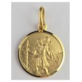 14k Italian Milor St. Christopher Pendant NEW