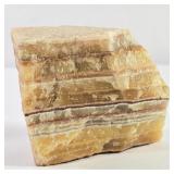 Banded Orange Calcite Rock Slab