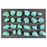 Untreated & Treated Arizona Turquoise Nuggets (24)