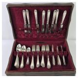 1906 Gorham Empire Plated Silverware w/ Case (49)