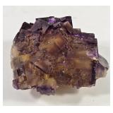 Natural Purple & Yellow Cubic Fluorite Cluster