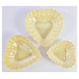 Belleek Porcelain Heart Shaped Trinket Dishes