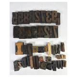 Wooden Letterpress Letters & Numbers Blocks (41)
