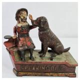 1885 Cast Iron Speaking Dog Mechanical Bank