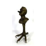 Antique Bronze Blackamoor Bust Cigar Lighter