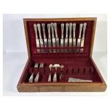 Wm. Rogers Laurel + Silver Plate Flatware (36)