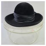 Vintage Edna Wallace Trikki Black Felt Hat