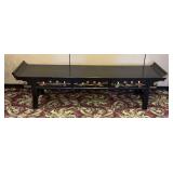 Hand Painted Asian Black Lacquer Coffee Table