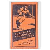 1935 Football Schedule Leading College Teams