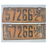 1921 Indiana License Plates (2)
