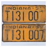 1931 Indiana License Plates (2)