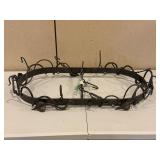 Hand Forged Wrought Iron ï¿½Ivyï¿½ Ceiling Pot Rack