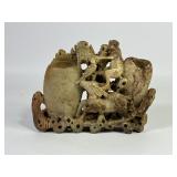 Chinese Carved Soapstone Water & Ink Pot Sculpture
