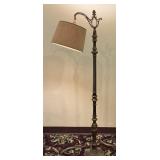 Antique Gilt Wood & Brass Reading Lamp