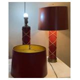 Red & Gold Ceramic Lamps