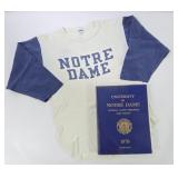 Notre Dame Alumni Directory 1st Ed. & Shirt 1970