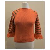 Italian Knitted Orange Wool Sweater (Sz. 36)