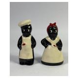 Black Americana Ceramic Salt & Pepper Shakers