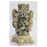 Carved Chinese Chrysanthemum Soapstone Sculpture