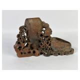 Chinese Soapstone Inkwell Carving