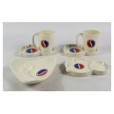 Pepsi-Cola Ashtrays & Mugs (6)