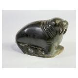 Canadian Inuit Soapstone Walrus Carving