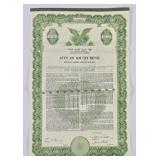 1958 City Of South Bend Sewage Works Revenue Bond