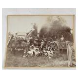 Tractor Threshing Crew Photograph