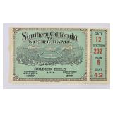 Notre Dame & Southern Cal Football Ticket Stub
