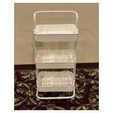3-Tier Plastic & Metal Rolling Utility Cart
