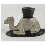 Cast Metal Camel Candle Holder
